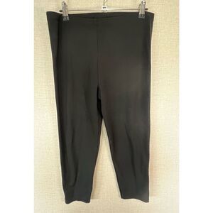 Danskin Black Plain Basic Cropped Stretchy Athletic Leggings